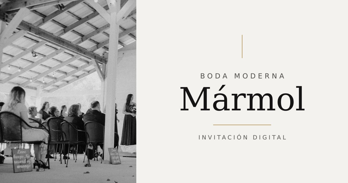 Portada de la invitación Mármol